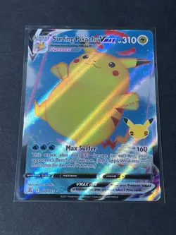 Pokemon TCG Surfing Pikachu VMAX 009/025 Celebrations 25th Anniversary - Image 3