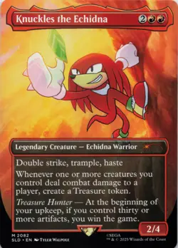 MTG Knuckles the Echidna Normal NM Secret Lair Drop Series M Magic 2082 - Image 1