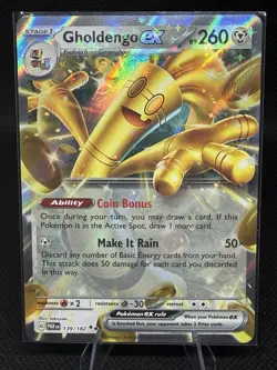 Pokemon TCG - Gholdengo ex 139/182 - Paradox Rift - Double Rare - NM - Image 1