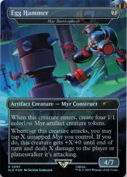 MTG Egg Hammer - Myr Battlesphere (Rainbow Foil) NM Secret Lair Drop Series - Image 1