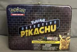 Pokemon TCG: Detective Pikachu Collectors Treasure Chest Lunch Tin (2019) SEALED - Image 1