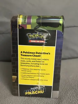 Pokemon TCG: Detective Pikachu Collectors Treasure Chest Lunch Tin (2019) SEALED - Image 2