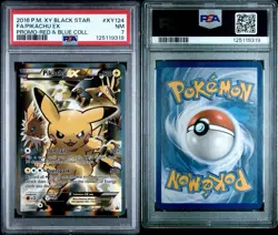 Pikachu EX XY124 FA Full Art XY Black Star Promo Pokemon TCG Red Blue PSA 7 - Image 3