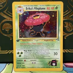 Pokemon TCG Erika's Vileplume Gym Heroes 5/132 Holo 1st Edition Holo Rare LP + - Image 1