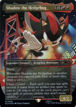 MTG Shadow the Hedgehog (Rainbow Foil) NM Secret Lair Drop Series M Magic 2 - Image 1