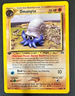 Pokemon 2001 Neo Discovery 1st Edition OMANYTE 60/75 NM - never played - Image 1