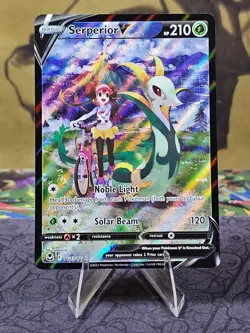 Pokemon Serperior V TG13/TG30 Swsh12 Silver Tempest Ultra Rare Full Art Holo NM - Image 1
