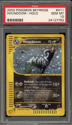 Pokemon Houndoom Skyridge Holo Rare #H11 PSA 10 Gem Mint - Image 1
