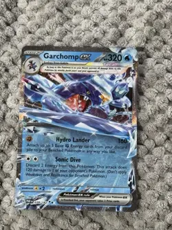 Pokemon Garchomp ex 038/182 SV04: Paradox Rift Double Rare Holo Tera 320 HP - Image 1