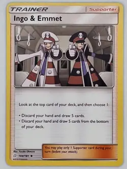 Ingo & Emmet 144/181 Pokemon - Sun & Moon Team Up MP - Image 1