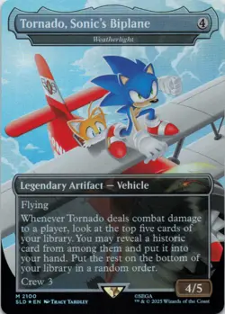 MTG Tornado, Sonic's Biplane - Weatherlight (Rainbow Foil) NM Secret Lair D - Image 1
