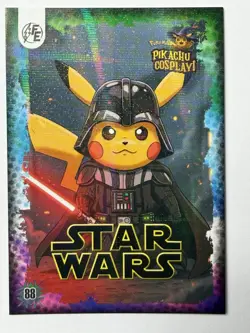 Darth Vader (Pikachu) #88 - Galaxy Holo - Electric Pikachu Cosplay - Pokemon - Image 1