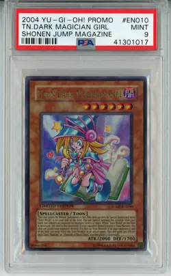 YUGIOH JUMP-EN010 TOON DARK MAGICIAN GIRL ULTRA RARE HOLO PSA 9 MINT #41301017 - Image 1
