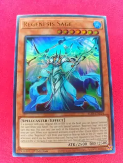 Yugioh! Regenesis Sage ALIN-EN014 Ultra Rare 1st Ed English NM / M Free Shipping - Image 1