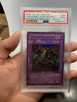 Yugioh Thousand Eyes Restrict PSV-084 1st Edition PSA 9 - Image 1