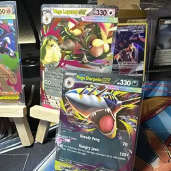 Pokemon Mega Evolution 5 Card Lot, Mega Charizard Promo 029, Mega Sharpedo Full - Image 5