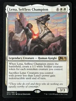 1x MTG Lena, Selfless Champion - Core Set 2019 (M19) #21 - Magic - Image 1