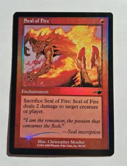 Magic MTG - Seal of Fire (Foil) - Nemesis - LP - Image 1