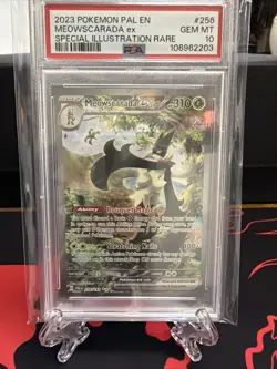 Pokemon TCG Meowscarada EX 256/193 Pal EN Special Illustration Rare Holo PSA 10 - Image 1