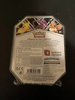 Pokemon V Powers Tin Eevee V (2020) Sword and Shield Factory Sealed - Image 2