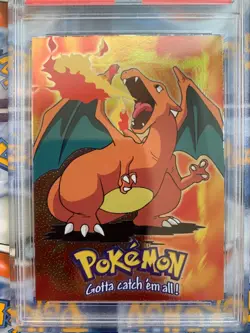 1999 Charizard Topps Pokemon Movie Edition #E6 Black Label FOIL PSA 9 - Image 2