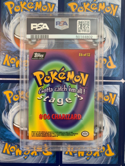 1999 Charizard Topps Pokemon Movie Edition #E6 Black Label FOIL PSA 9 - Image 3