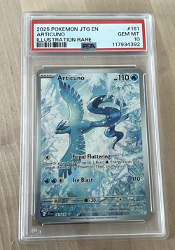 2025 POKEMON JTG EN-JOURNEY TOGETHER ILLUSTRATION RARE #161 ARTICUNO PSA 10 - Image 1