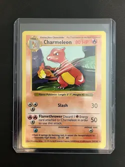 Pokemon Base Set Shadowless Charmeleon 24/102 MP - Image 3