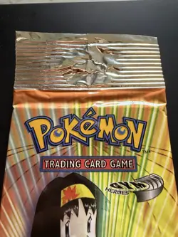 Gym Heroes 1st Edition Erika Pokemon TCG WOTC Booster Pack New Sealed (HEAVY) - Image 3