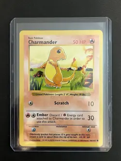 Pokemon Base Set Shadowless Charmander 46/102 LP - Image 3