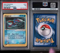 2003 POKEMON BLACK STAR PROMO #001 KYOGRE EX PSA 7 - Image 3