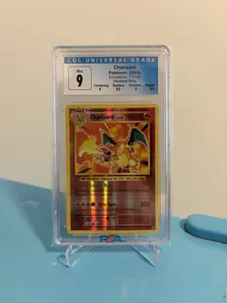 CHARIZARD 11/108 REVERSE HOLO 2016 POKEMON EVOLUTIONS CGC 9 - Image 1