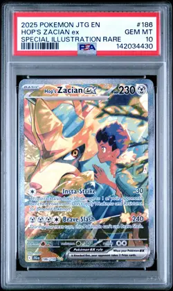2025 POKEMON JTG EN-JOURNEY TOGETHER #186 HOP'S ZACIAN EX PSA 10 - Image 1
