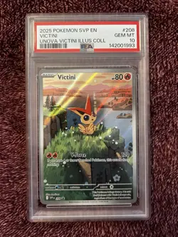 Pokemon 2025 Victini 208 Holo Promo Unova Victini Illustration Collection PSA 10 - Image 1