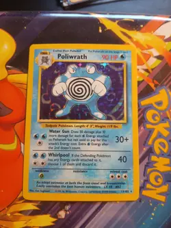 Pokemon TCG Poliwrath Base Set 13/102 Holo 1999-2000 Wizards Base Set Copyright - Image 1