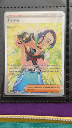 Pokemon Perrin 220/167 Twilight Masquerade Full Art Trainer Holo SIR (read) - Image 1