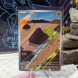 Larvitar 203/197 SV03 Obsidian Flames Illustration Rare Holo Pokemon TCG - Image 1