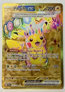 Pokemon TCG Pikachu ex 247/191 Surging Sparks Hyper Rare - Image 1