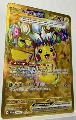 Pokemon TCG Pikachu ex 247/191 Surging Sparks Hyper Rare - Image 3