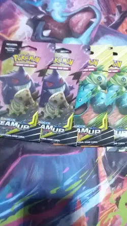 Pokemon TCG Sun & Moon Team Up 5 Booster Packs Pikachu Gengar Venusaur English - Image 1