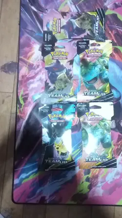 Pokemon TCG Sun & Moon Team Up 5 Booster Packs Pikachu Gengar Venusaur English - Image 2