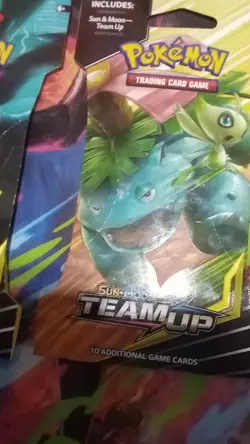 Pokemon TCG Sun & Moon Team Up 5 Booster Packs Pikachu Gengar Venusaur English - Image 4