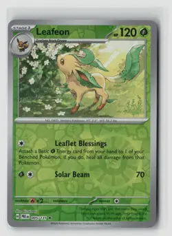 LEAFEON 005/131 PRISMATIC EVOLUTIONS REVERSE HOLO POKEMON TCG NM - Image 1