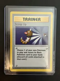 Pokemon Base Set Shadowless Scoop Up 24/102 LP-MP - Image 3