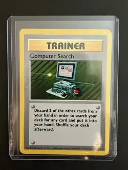 Pokemon Base Set Shadowless Computer Search 71/102 MP - Image 3