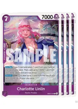 4x Extra Booster: One Piece Heroines Edition R EB03-034 Charlotte Linlin - Image 1