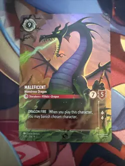 Maleficent - Monstrous Dragon (Store Championship) 5 Disney Lorcana Promo Cards - Image 1