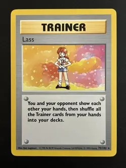 Pokemon Base Set Shadowless Lass 75/102 NM-LP - Image 1