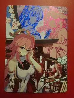 Goddess story - Yae Miko MR - Genshin Impact Mihoyo Waifu Hoyoverse Card tcg ccg - Image 1