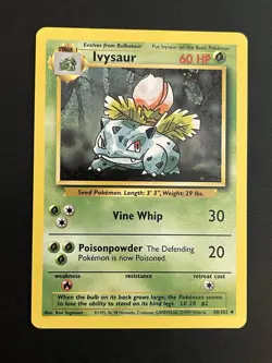 Pokemon Base Set Unlimited Bulbasaur 44/102 & Ivysaur 30/102 NM-LP - Image 4